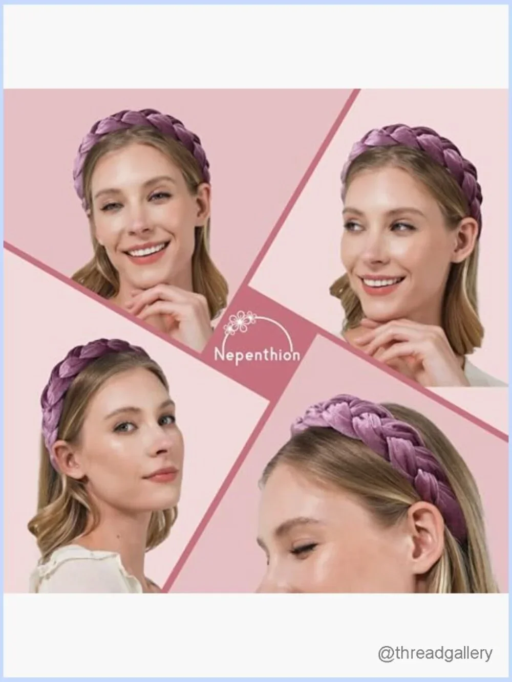 Braided Velvet Headband Non-Slip Stretchy Comfort Hair Accessories